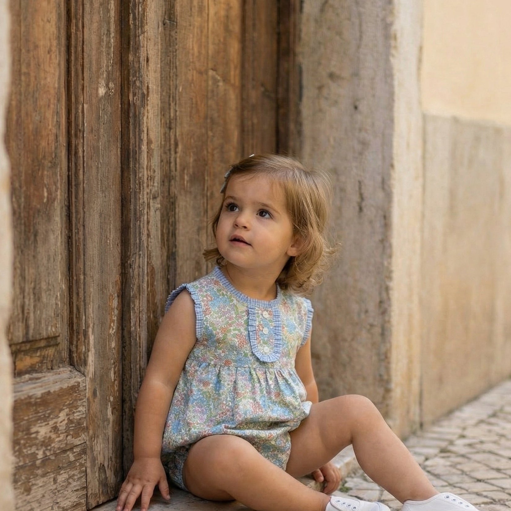 Short Sleeved Girl Rompers